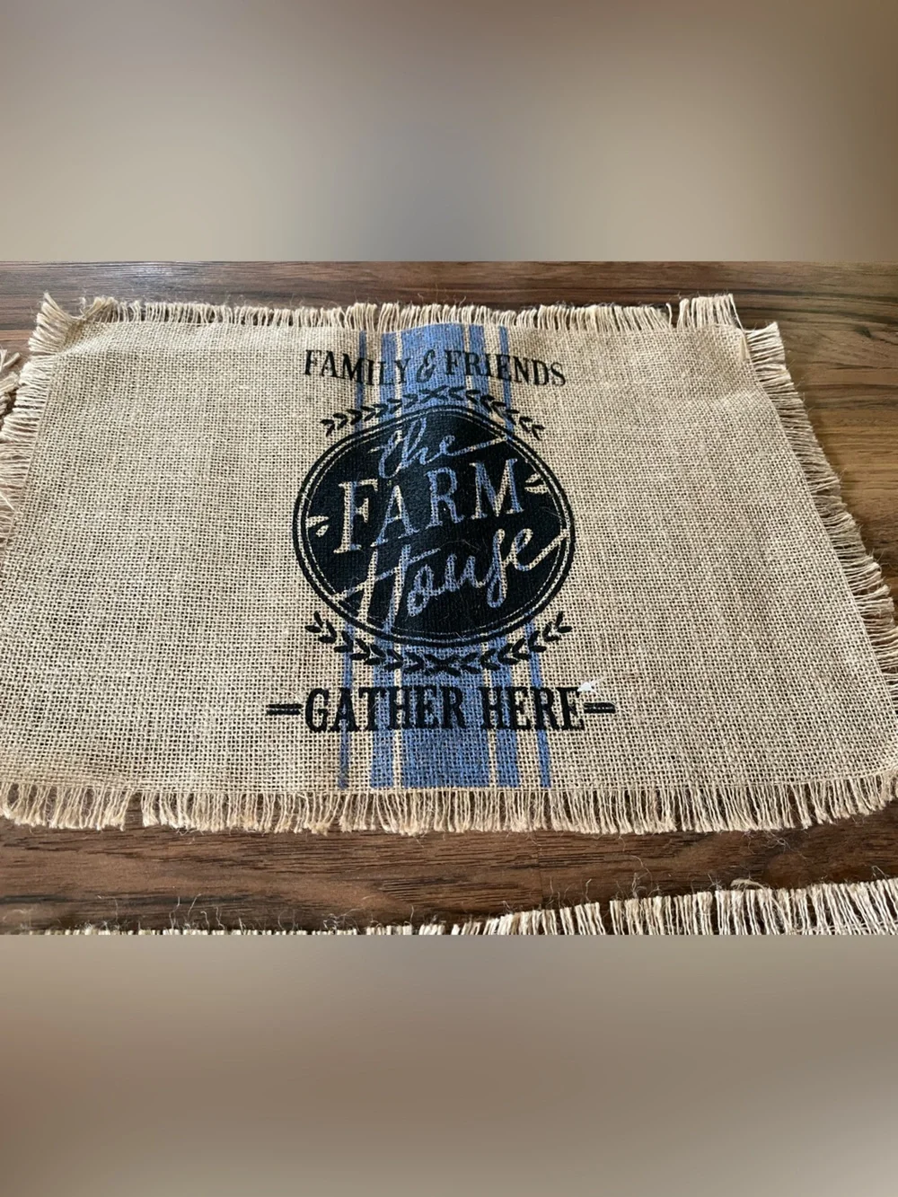 Farmhouse Burlap Placemats - Set of 4